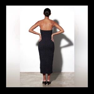 NWT MARA HOFFMAN Mona Strapless Organic Poplin-Trimmed Popcorn Midi Dress — M